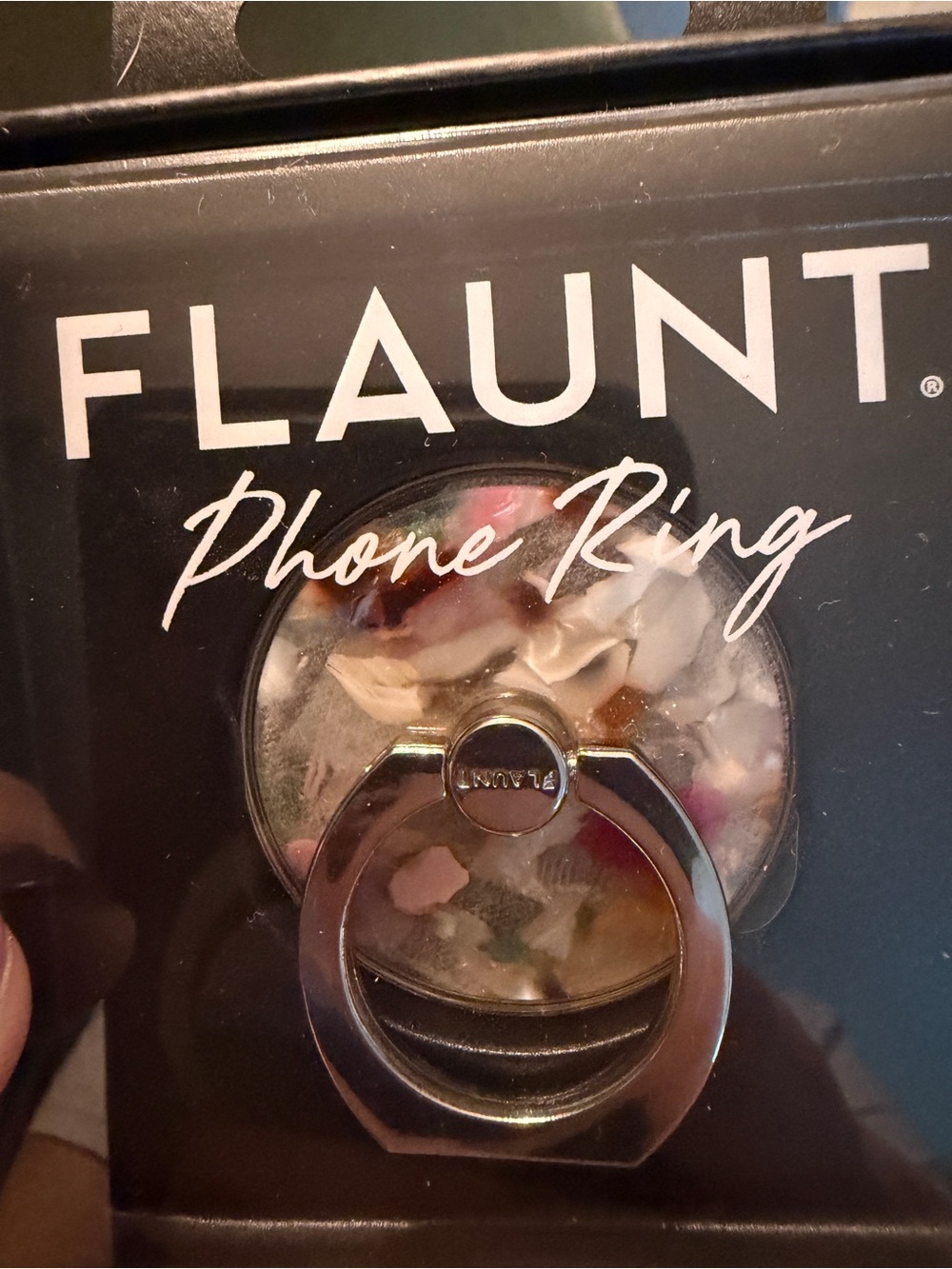 Flaunt Phone Ring - Rainbow Confetti Tortoise Shell
